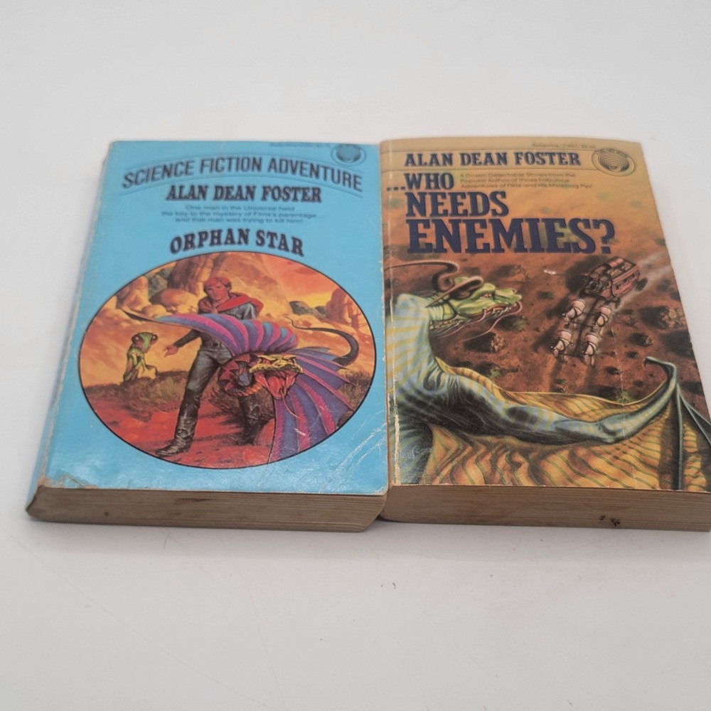 Alan Dean Foster Orphan Star Who Needs Enemies Paperback Set Vintage Sci-Fi Fair